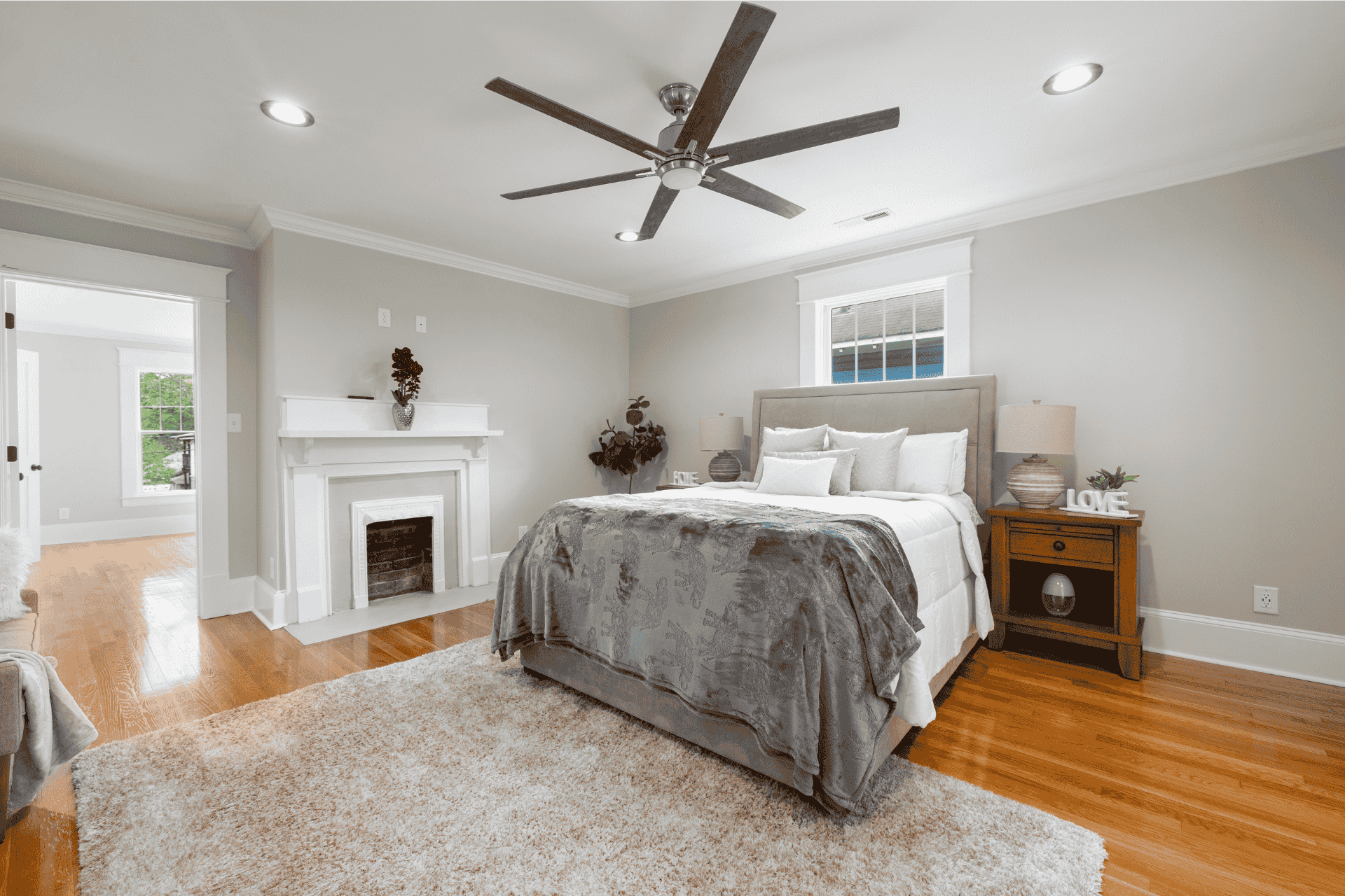 A newly replaced ceiling fan in a home in Guelph