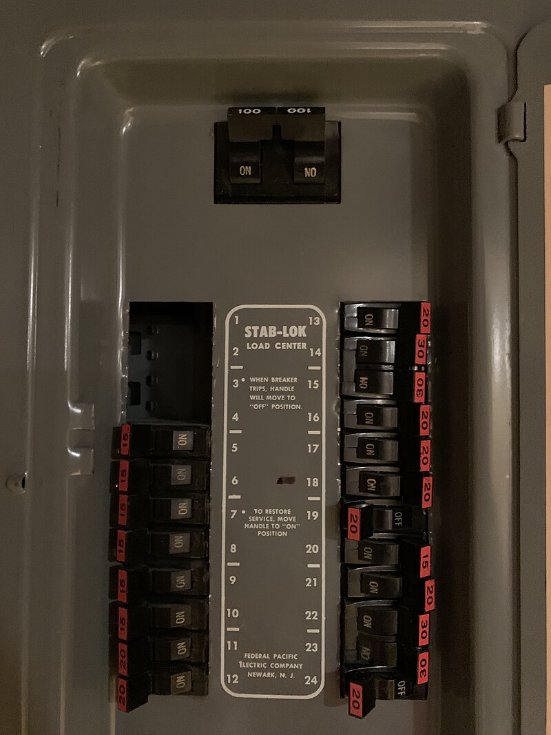 Stab-Lok Electrical Circuit Breaker Panel - Dangerous